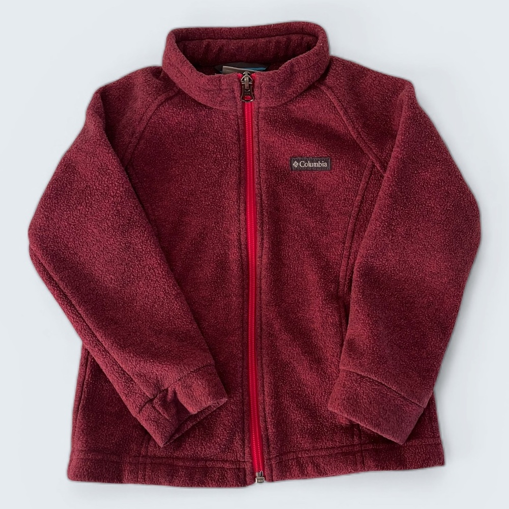 Columbia Maroon Toddler Girl Fleece Jacket Size 4T
